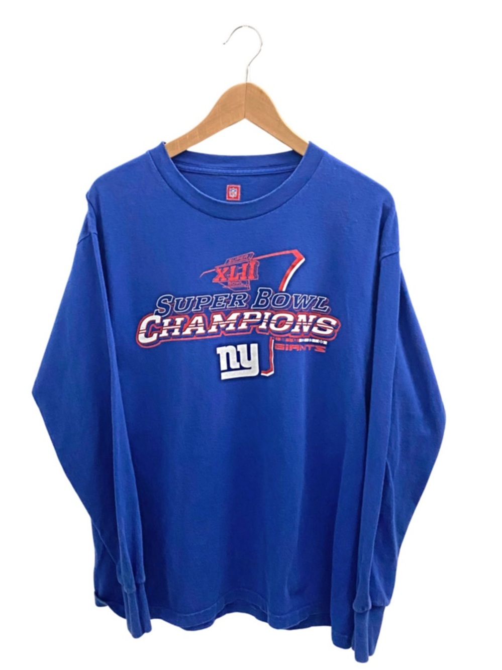 New York Giants 2008 Super Bowl Champions 42 XLII Long Sleeve Shirt Medium